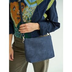 Сумка кросс-боди SHERWD, фактура бархатистая, синий