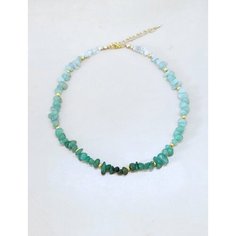 Чокер ENJOY Украшения из камней, нефрит, длина 45 см, зеленый