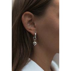 Серьги-трансформеры BLV Jewerly, перламутр, серебристый