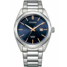 Наручные часы CITIZEN, синий, серебряный