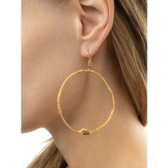 Комплект серег Братья Глазуновы, серебро, 925 проба, золочение, рубин, размер 70 мм, длина 5 см, , золотистый