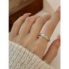 Кольцо, безразмерное, серебристый Drakon IRG