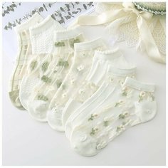 Носки , комплект, 5 пар, размер 35-38, Белый (2040 off-white) Keri Shop