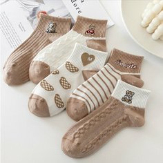 Носки , комплект, 5 пар, размер 35-38, белый 100 Keri Shop