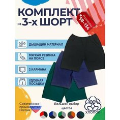Шорты Детрик Весна-лето 2024, размер 104, синий, зеленый, черный