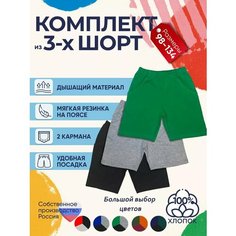 Шорты Детрик Весна-лето 2024, размер 110, зеленый, черный, серый