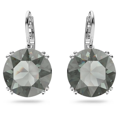 Серьги SWAROVSKI, кристаллы Swarovski, серебристый/черный