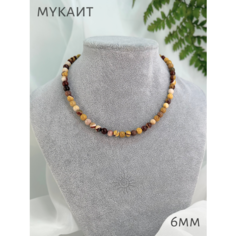 Бусы, мукаит, длина 49 см, желтый/красный СафариЯ