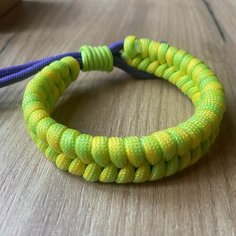 Плетеный браслет, 1 шт., размер 17 см, размер S, диаметр 7 см, салатовый Нет бренда