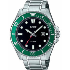 Наручные часы CASIO Collection, зеленый, серебряный, черный