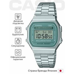 Наручные часы CASIO, голубой, серый, серебряный