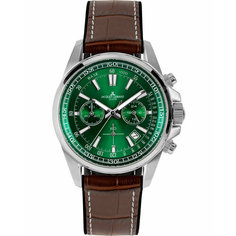 Наручные часы JACQUES LEMANS Sport, серебряный, зеленый, коричневый