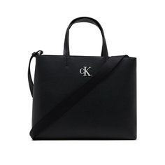 Сумка тоут Calvin Klein Jeans, фактура гладкая, чeрный