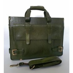 Портфель Black Buffalo Bags, фактура зернистая, зеленый