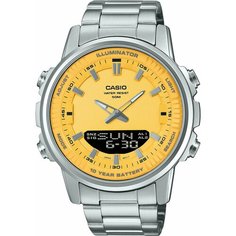 Наручные часы CASIO, серебряный, желтый