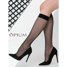 Гольфы Opium Гольфы в сетку, 40 den, размер one size, черный