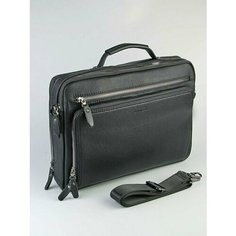 Портфель Skin, фактура зернистая, black