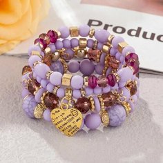 Браслет, циркон, 4 шт. Fashion Jewelry