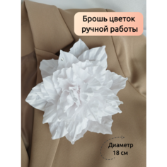 Брошь KK knitting, стразы, белый