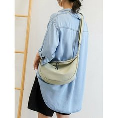 Сумка кросс-боди , фактура гладкая, светло-зеленый Black Back