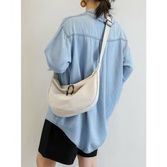 Сумка кросс-боди , фактура гладкая, белая Black Back