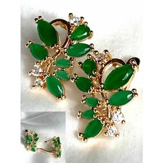 Серьги Florento, кристалл, хрусталь, зеленый