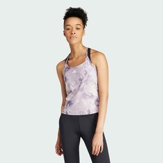 Майка adidas Train Essentials AOP Flower Tie-Dye Tank, размер L, putty mauve/preloved fig