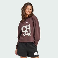 Лонгслив adidas, размер L INT, , Shadow Brown
