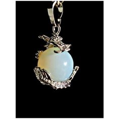 Подвеска, лунный камень, желтый, серебристый, голубой 1000мелочей