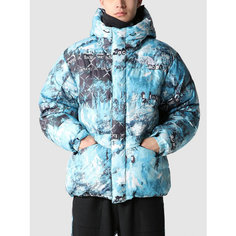 Пуховик The North Face, размер 2XL, синий/черный