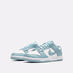 Кроссовки NIKE Dunk Low, размер 10,5 US 44.5 EUR 28,5 CM, бирюзовый/белый