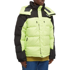 Пуховик The North Face, размер 2XL, светло-зеленый/черный