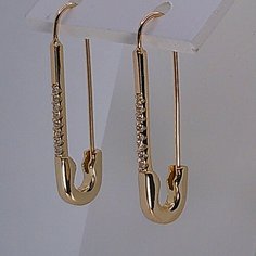 Серьги XUPING JEWELRY, кристалл, золотой