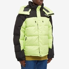 Пуховик The North Face, размер XL, светло-зеленый/черный
