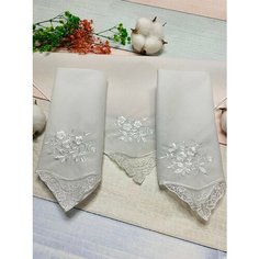 Носовой платок , 3 шт., белый Rena Tex