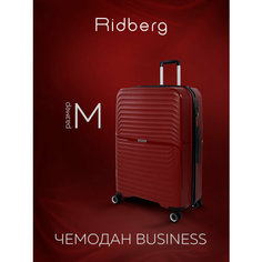 Чемодан RIDBERG, 66 л, размер M, бордовый