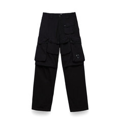 Брюки карго C.P. COMPANY rip-stop loose cargo pants, размер 46, чёрный