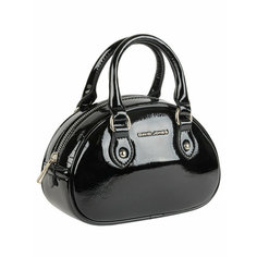 Сумка кросс-боди DAVID JONES, фактура лаковая, черный