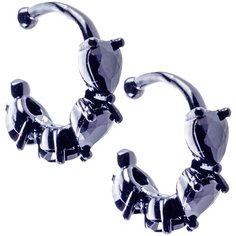Серьги каффы XUPING JEWELRY, фианит, черный