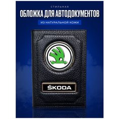 Обложка для автодокументов AUTO-OBLOZHKA, черный