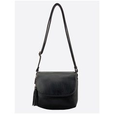 Сумка кросс-боди Raffinni, фактура зернистая, матовая, черный