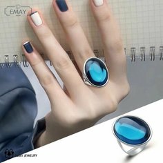 Кольцо Emay, эпоксидная смола, искусственный камень, размер 20