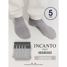 Носки Incanto, комплект, 5 пар, размер 42-44(3), серый