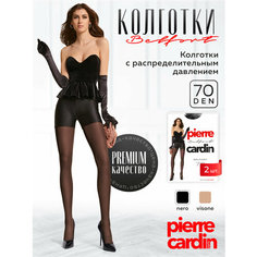 Колготки Pierre Cardin Belfort, 70 den, 2 шт., размер 2, чёрный