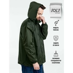 Бомбер Sols, размер XS, темно-зеленый