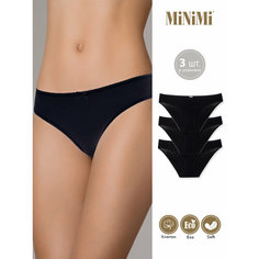 Трусы MiNiMi, комплект из 3 шт., размер 52/XXL, nero