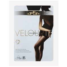 Колготки Omsa Velour, 15 den, размер 4, черный
