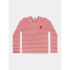 Лонгслив Comme des Garcons PLAY Striped, размер XL, , красный