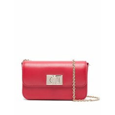Сумка FURLA, фактура зернистая, красный