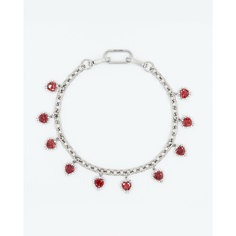 Колье TATI YORK, фианит, длина 40 см, красный